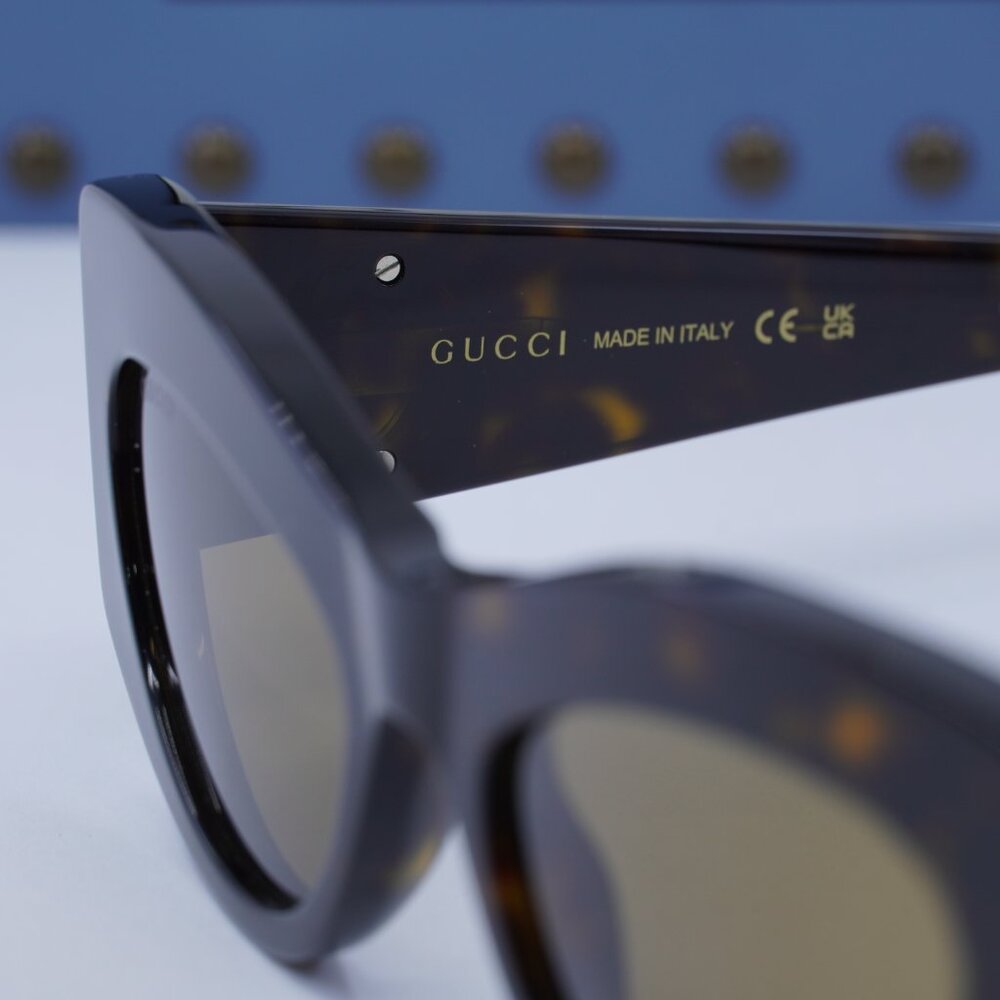 Gucci GG1843S 002 Cat Eye Sunglasses - Havana / Brown - Picture 3 of 9